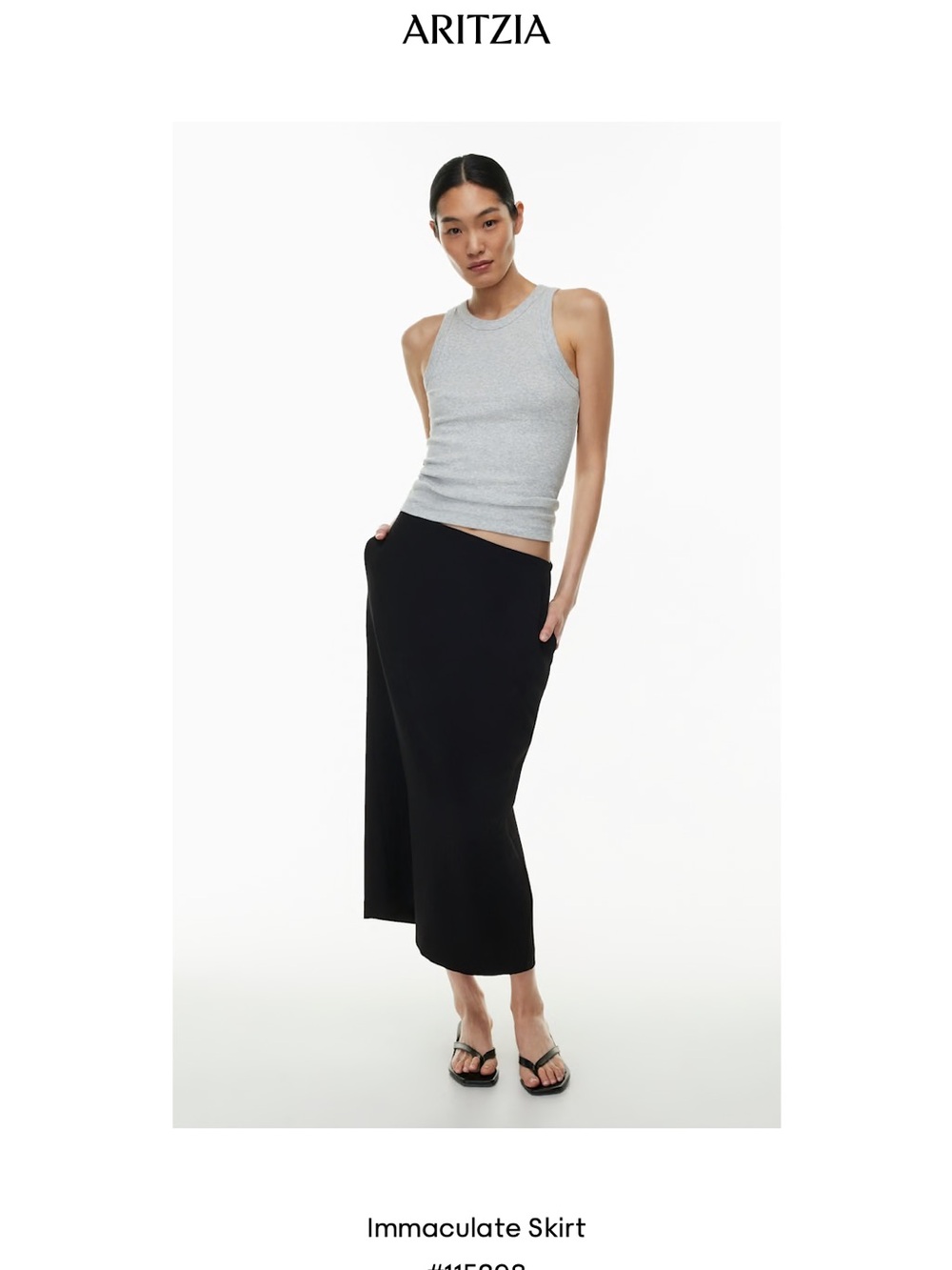 Babaton Black Midi Pencil Skirt